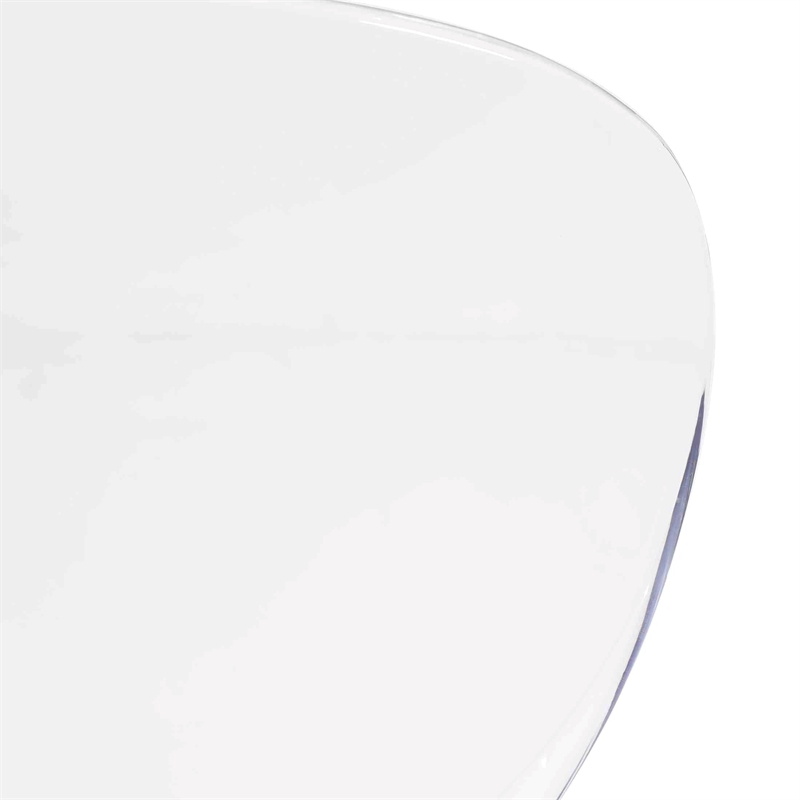 Transparent Plastic Side Chair with Black Metal Base in Clear