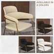 Velvet Dining Chair with Gold Powder-Coated Stainless Steel Legs in Beige