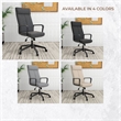 LeisureMod High-Back Polyester Office Chair with Adjustable Height in Charcoal