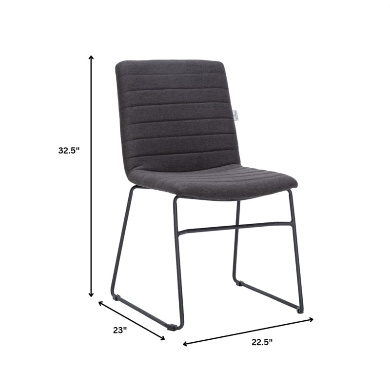 LeisureMod Office Chair in Leather/Polyester with Stainless Steel Base in Brown