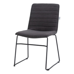 LeisureMod Office Chair in Leather/Polyester with Stainless Steel Base in Brown