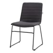 LeisureMod Office Chair in Leather/Polyester with Stainless Steel Base in Brown
