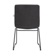 LeisureMod Office Chair in Leather/Polyester with Stainless Steel Base in Brown
