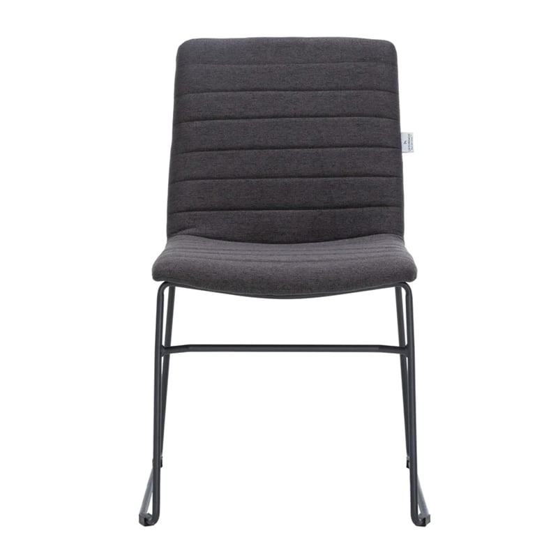 LeisureMod Office Chair in Leather/Polyester with Stainless Steel Base in Brown