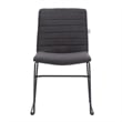 LeisureMod Office Chair in Leather/Polyester with Stainless Steel Base in Brown