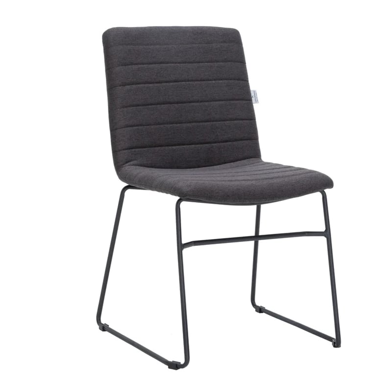 LeisureMod Office Chair in Leather/Polyester with Stainless Steel Base in Brown