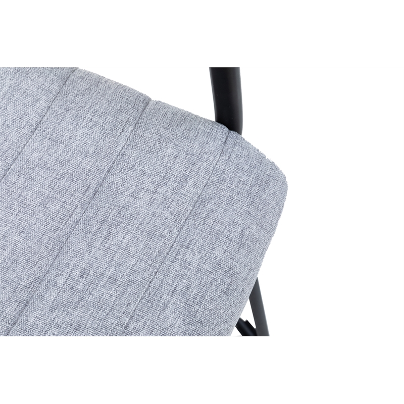 LeisureMod Office Chair in Leather/Polyester with Stainless Steel Base in Gray