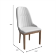 Leather Dining Chair with Rubberwood Legs and Diamond Stitching Back in Black