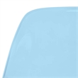 Dover Molded Curved Back Dining Side Chair in Transparent Blue and Acrylic Base