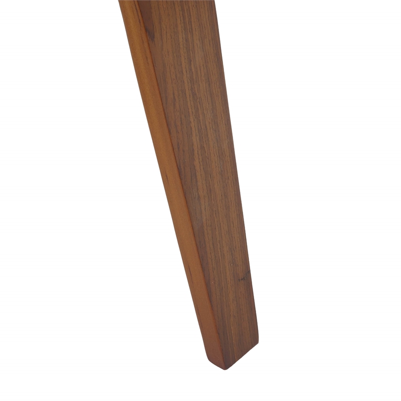 Modern Wooden Dining Chair Walnut Color Frame in White