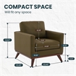 Chester Modern Faux Leather Accent Arm Chair in Green Leather