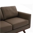 Chester Modern Faux Leather Sofa in Taupe Leather