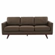 Chester Modern Faux Leather Sofa in Taupe Leather
