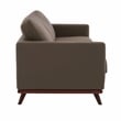 Chester Modern Faux Leather Sofa in Taupe Leather