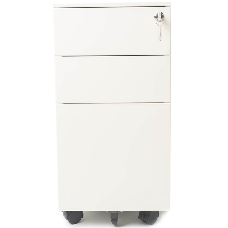 3 Drawer Locking File Cabinet In White 1947652