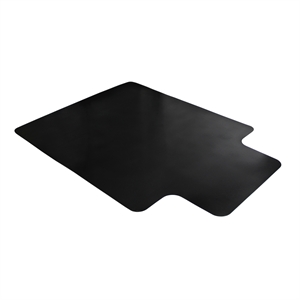 floortex advantagemat pvc lipped chair mat in black
