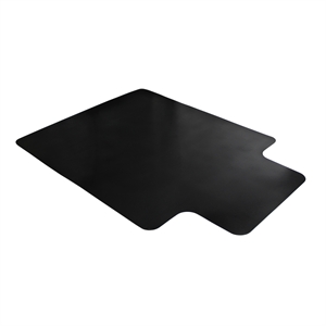 45&quot x 53&quot PVC Lipped Chair Mat for Hard Floor in Black