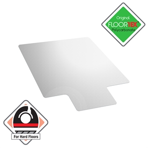 floortex cleartex ultimat clear polycarbonate lipped chair mat for hard floors