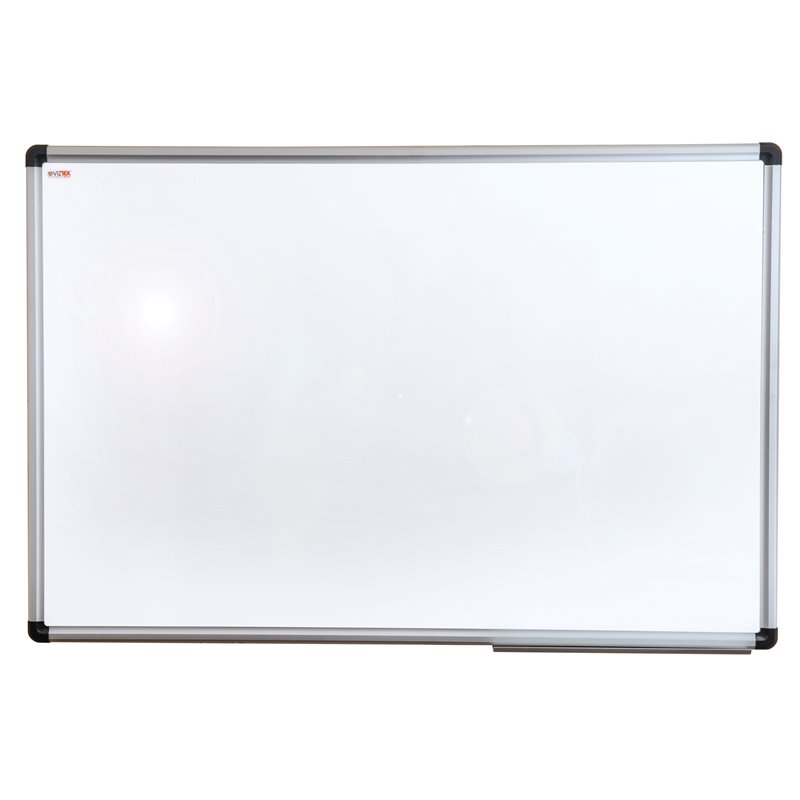 Viztex Lacquered Steel Magnetic Dry Erase Board Aluminium Frame Size 36 x 48
