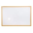 Viztex Lacquered Steel Magnetic Dry Erase Board Oak Effect Surround Size 24 x 18