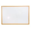 Viztex Lacquered Steel Magnetic Dry Erase Board Oak Effect Surround Size 36 x 24
