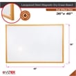 Viztex Lacquered Steel Magnetic Dry Erase Board Oak Effect Surround Size 36 x 24