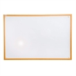 Viztex Lacquered Steel Magnetic Dry Erase Board Oak Effect Surround Size 36 x 24