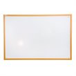 Viztex Lacquered Steel Magnetic Dry Erase Board Oak Effect Surround Size 36 x 24