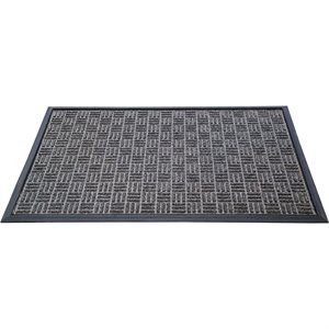 floortex doortex ribmat heavy duty indoor and outdoor entrance mat in charcoal gray