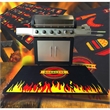 Doortex Fire Retardant BBQ Mat Flame Design Size 39 x 48