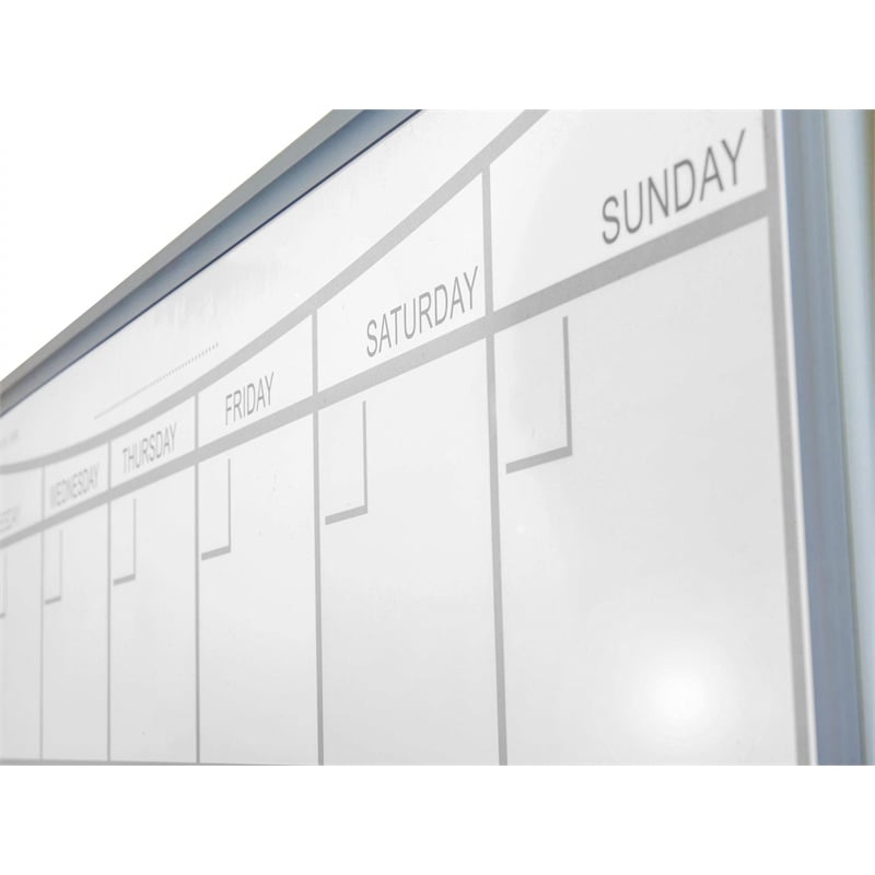 Viztex Magnetic Monthly Planner Dry Erase Board with Aluminium Frame 36 x 24
