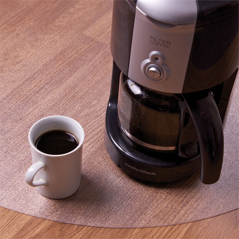 Hometex Clear 8in Polycarbonate Plastic Round Placemats Set of 2