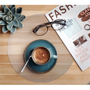 Hometex Clear 12in Polycarbonate Plastic Round Placemats Set of 2