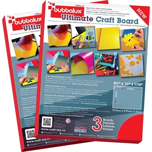 CraftTex Bubbalux Craft Board Heart Red 2 Packs of 3 Letter Size Sheets