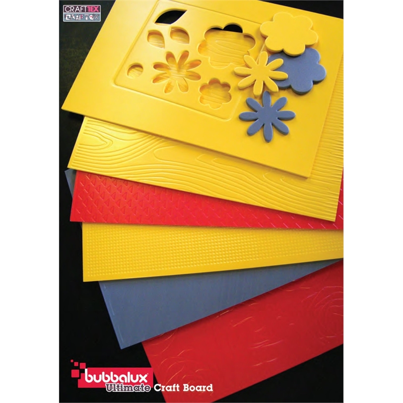 CraftTex Bubbalux Craft Board Heart Red 2 Packs of 3 Letter Size Sheets
