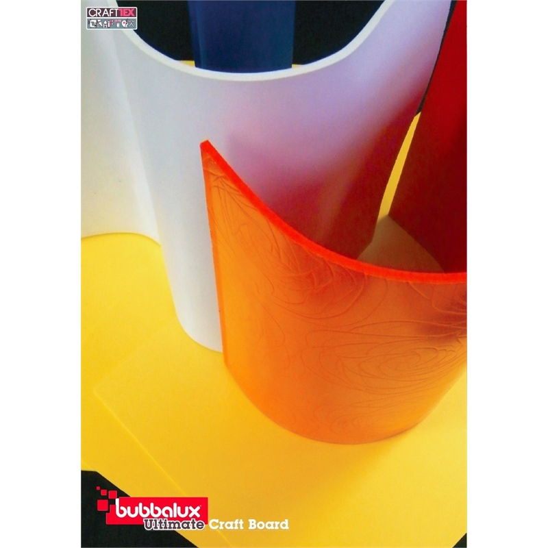 CraftTex Bubbalux Craft Board Heart Red 2 Packs of 3 Letter Size Sheets