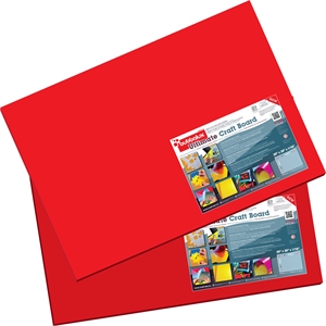 CraftTex Bubbalux Craft Board Heart Red 2 Sheets Large Size 20 x 30
