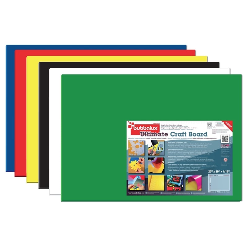 CraftTex Bubbalux Craft Board Heart Red 2 Sheets Large Size 20 x 30