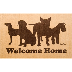 Doortex Indoor Entrance Mat Welcome Mat with Dog Design Size 24&quot x 39&quot