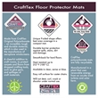 CraftTex 9Mat  Chair Mat for Hard Floors  Clear 38