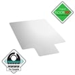 Floortex Polycarbonate Lipped Chair Mat for Carpets Clear Size 35 x 47 inch