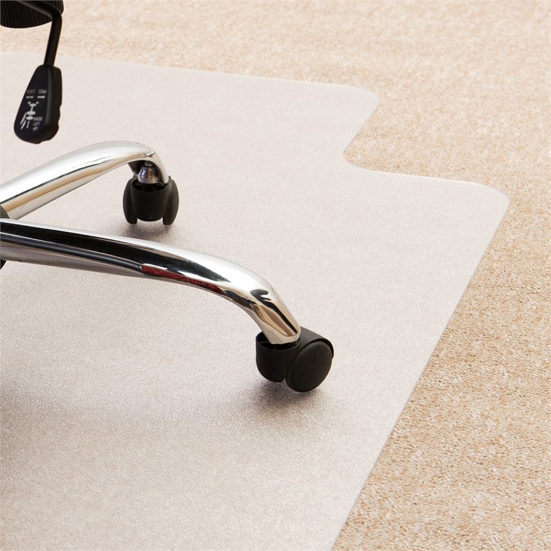Floortex Polycarbonate Lipped Chair Mat For Hard Floor Clear Size 35 x 47