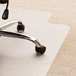 Floortex Polycarbonate Lipped Chair Mat For Hard Floor Clear Size 35 x 47