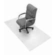 Floortex Polycarbonate Rect XXL Chair Mat for Hard Floor Clear Size 48 x 79 inch