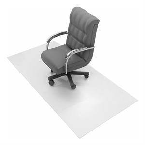 Floortex Polycarbonate Rect XXL Chair Mat for Hard Floor Clear Size 60 x 79 inch