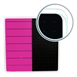 Viztex Glacier Magnetic Glass Dry Erase Board  Soft Violet Jet Black 14x14 inch