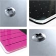 Viztex Glacier Magnetic Glass Dry Erase Board  Soft Violet Jet Black 14x14 inch
