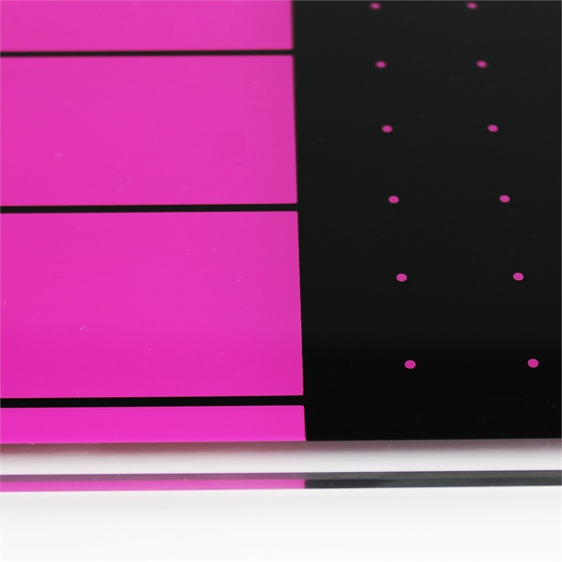 Viztex Glacier Magnetic Glass Dry Erase Board  Soft Violet Jet Black 14x14 inch
