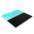 Viztex Glacier Magnetic Glass Dry Erase Board Light Teal Jet Black 14x14 inch