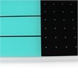Viztex Glacier Magnetic Glass Dry Erase Board Light Teal Jet Black 14x14 inch